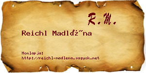 Reichl Madléna névjegykártya